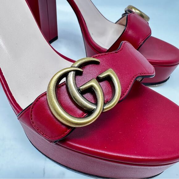 Gucci Marmont GG Platform Sandals Size EU 39.5 - Picture 7 of 16